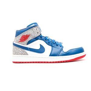 Jordan 1 Mid Retro True Blue NIB Sz 12